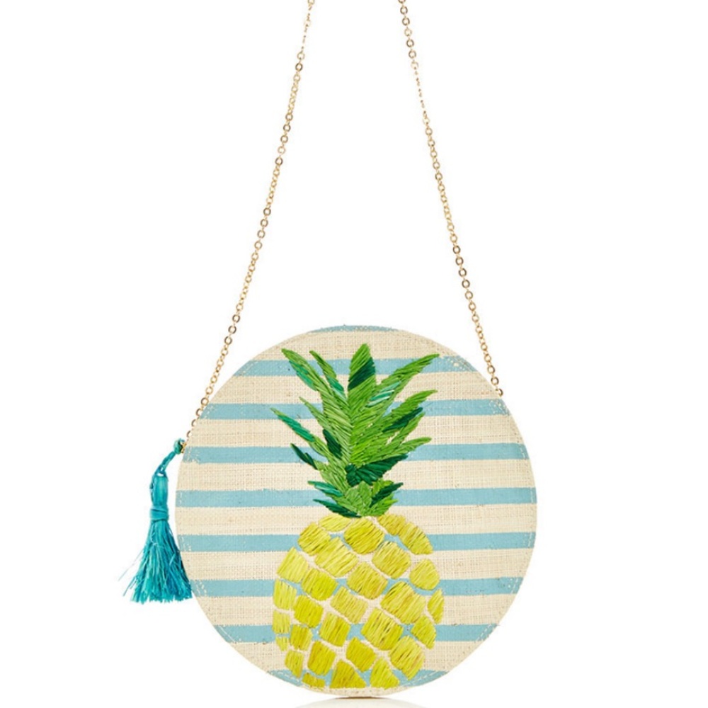Like new Kayu Luna Pineapple handmade straw bag